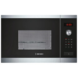 Bosch HMT75G654B Built-In Microwave with Grill, Brushed Steel